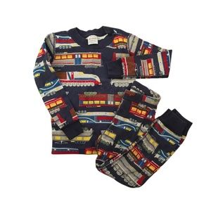 Hanna Andersson train pajama set, size US 4